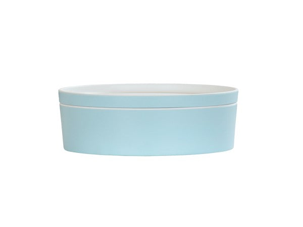 9" Ocean Blue Round Melamine Bento Box