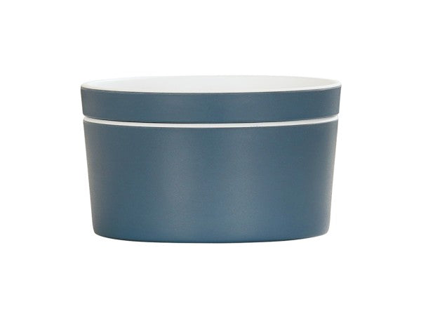 5" Stone Blue Round Melamine Bento Box