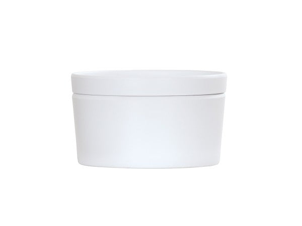 5" White Round Melamine Bento Box