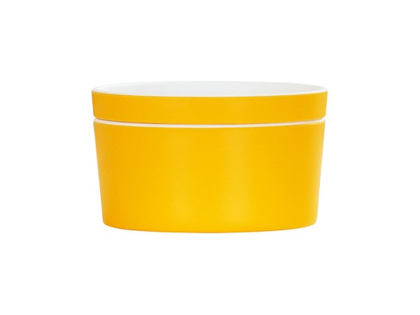 5" Yellow Round Melamine Bento Box