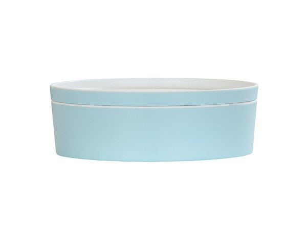 7" Ocean Blue Round Melamine Bento Box