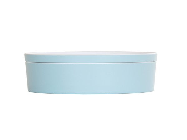 10.5" Blue Round Melamine Bento Box
