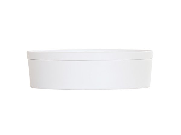 10.5" White Round Melamine Bento Box