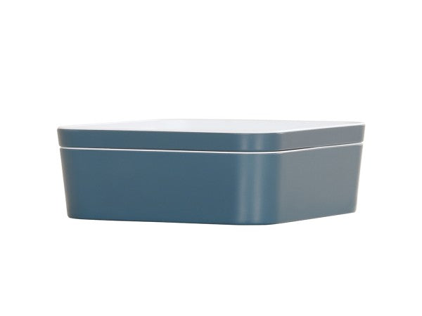 8.25" Stone Blue Square Melamine Bento Box