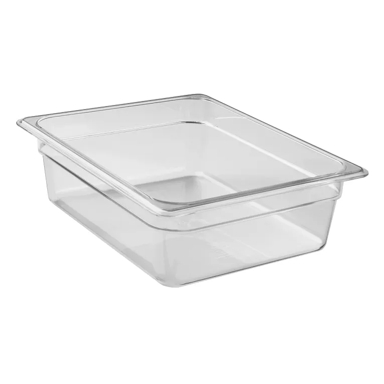 Camwear 1/2 Size 6.3 Qt 4" Deep Polycarbonate Food Pan, Clear