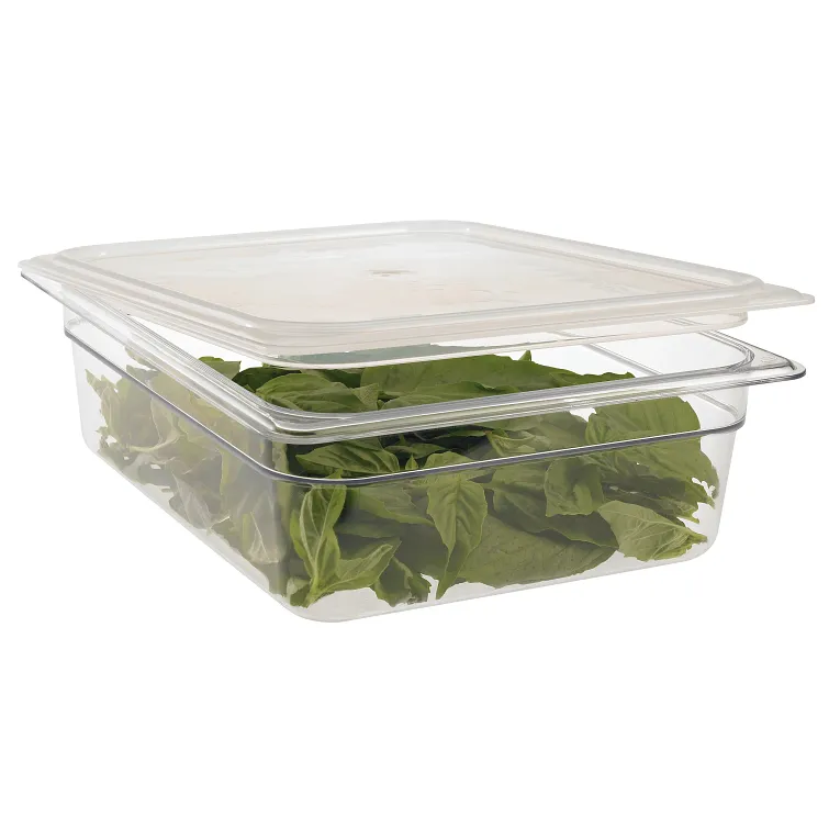 Camwear 1/2 Size 6.3 Qt 4" Deep Polycarbonate Food Pan, Clear