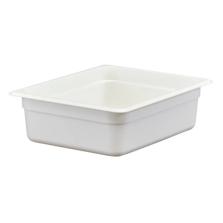 Camwear 1/2 Size 6.3 Qt 4" Deep Polycarbonate Food Pan, White