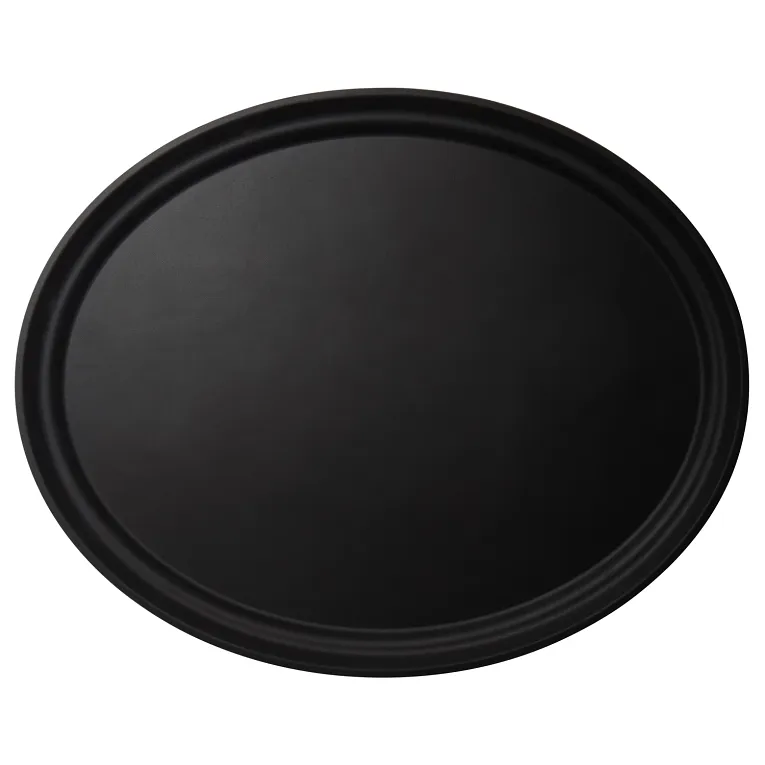 Camtread® Serving Tray, oval, 23-1/2" x 28-7/8", black satin