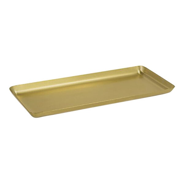 Tokyo Matte Brass Tray, 10" x 4-1/2" x 1/2"H