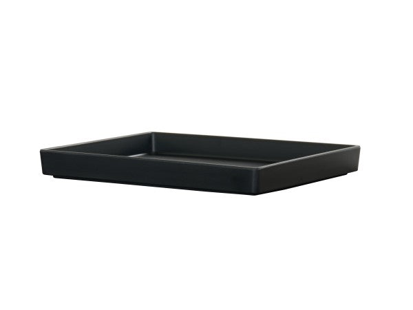 13.25" Matte Black Melamine Tray