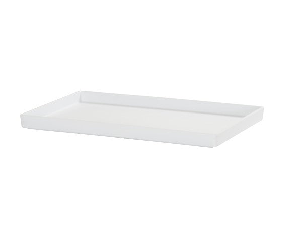 21.5" Matte White Melamine Tray