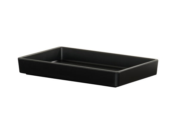 10.5" Matte Black Melamine Tray