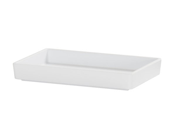 10.5" Matte White Melamine Tray