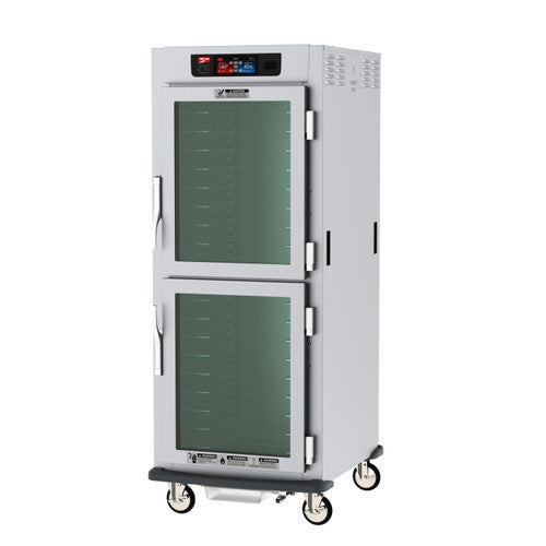 C5™ 9 Series Full-Height Pass-Thru Touch-Screen Low Wattage Controlled Humidity Cabinet w/ (17) Pan Capacity, Universal Slides, Glass/Solid Dutch Doors, 120v