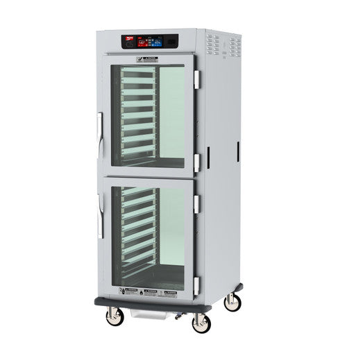 C5™ 9 Series Full-Height Pass-Thru Touch-Screen Controlled Humidity Cabinet w/ (17) Pan Capacity, Lip Load Slides, 2 Glass Dutch Doors, 120v