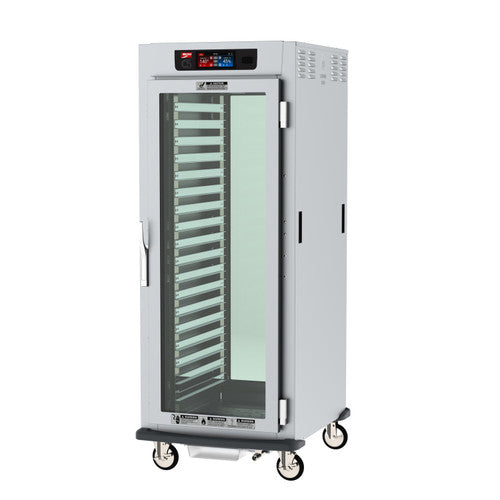 C5™ 9 Series Full-Height Pass-Thru Touch-Screen Low Wattage Controlled Humidity Cabinet w/ (18) Pan Capacity, Lip Load Slides, 2 Glass Doors, 120v