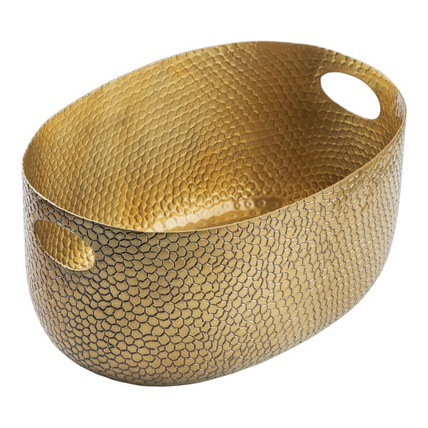 Crackle Collection 2.5 Gallon Beverage Tub - Aluminum, Gold