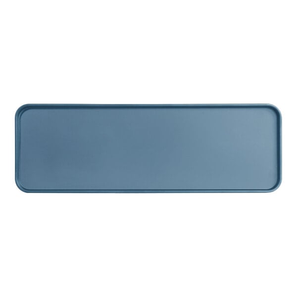 18" Stone Blue Rectangular Melamine Plate