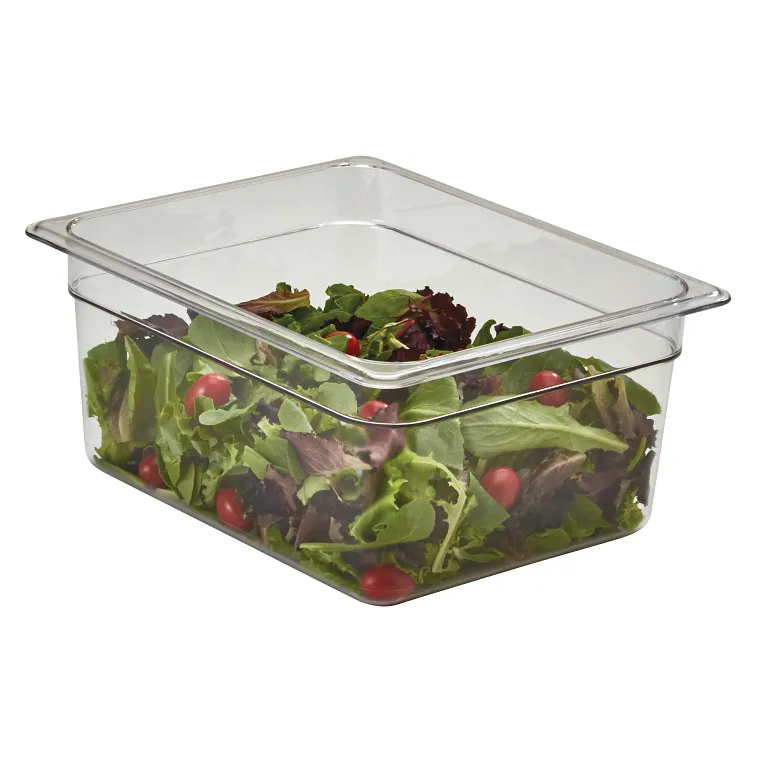 Camwear 1/2 Size 9.4 Qt 6" Deep Polycarbonate Food Pan, Clear