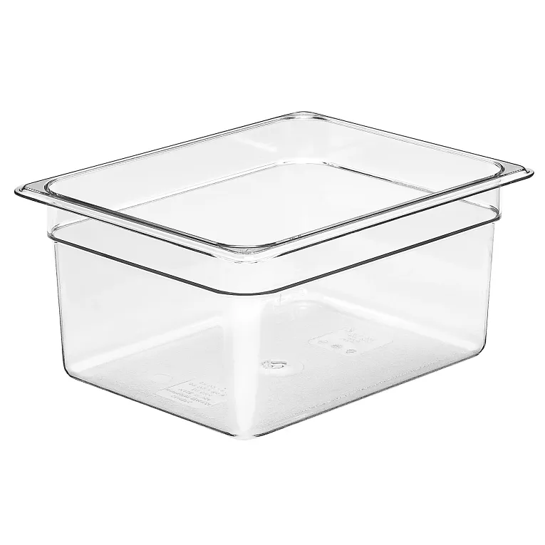 Camwear 1/2 Size 9.4 Qt 6" Deep Polycarbonate Food Pan, Clear