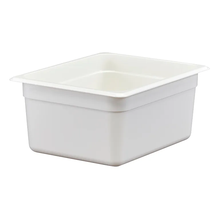 Camwear 1/2 Size 9.4 Qt 6" Deep Polycarbonate Food Pan, White