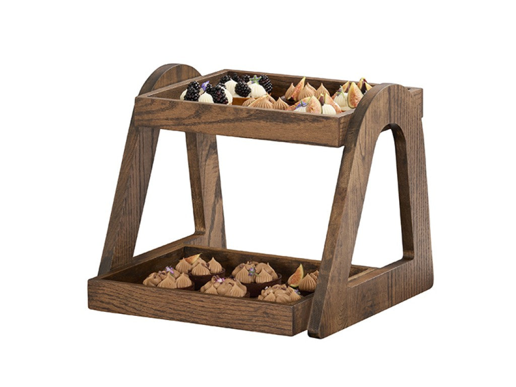 Melrose Two-Tier Wood Merchandiser Display