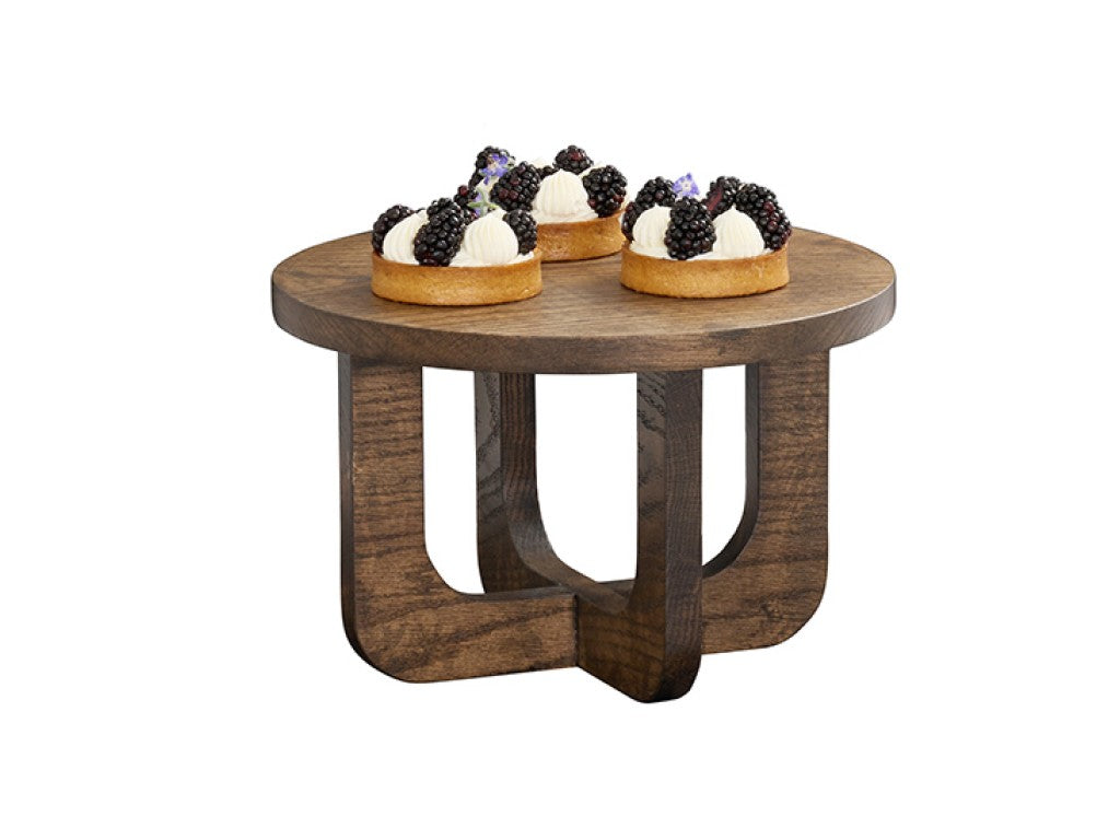 Melrose 12" Round Wood Display Riser, 8"H