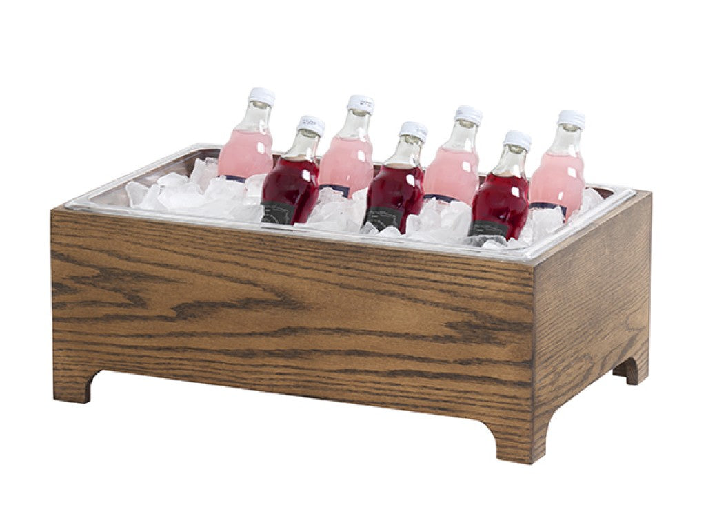 Melrose 21.5" x 13.25" Wood Ice Housing Beverage Display