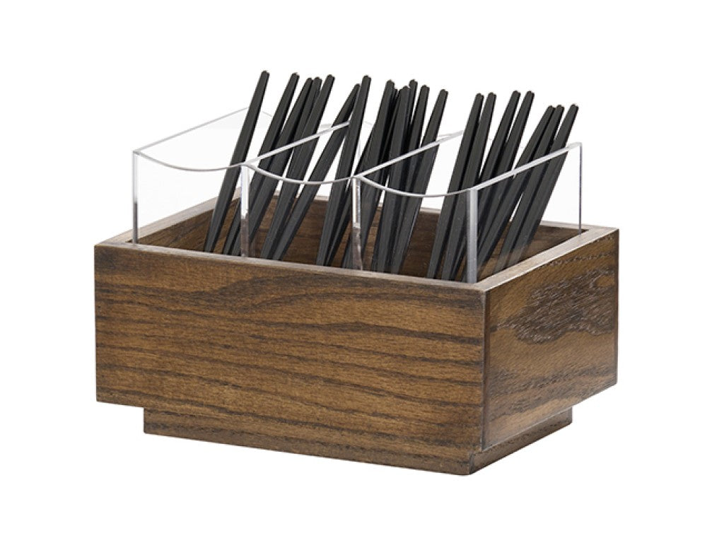 Melrose Wood Flatware Organizer Caddy