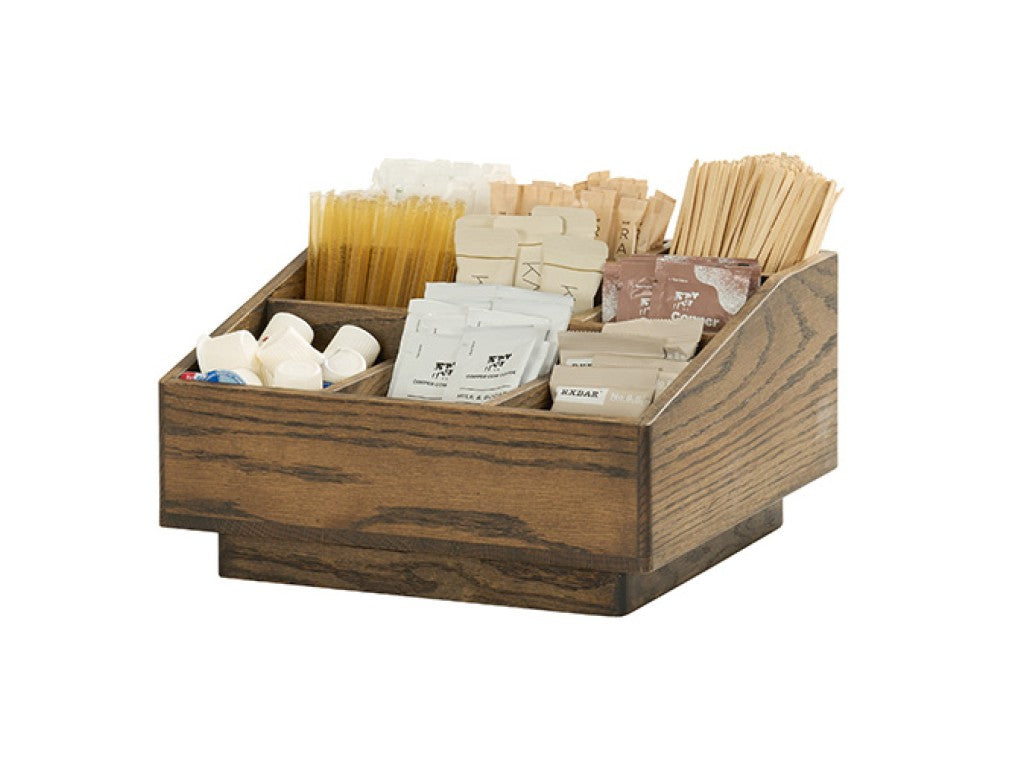 Melrose 9-Section Wood Condiment Organizer