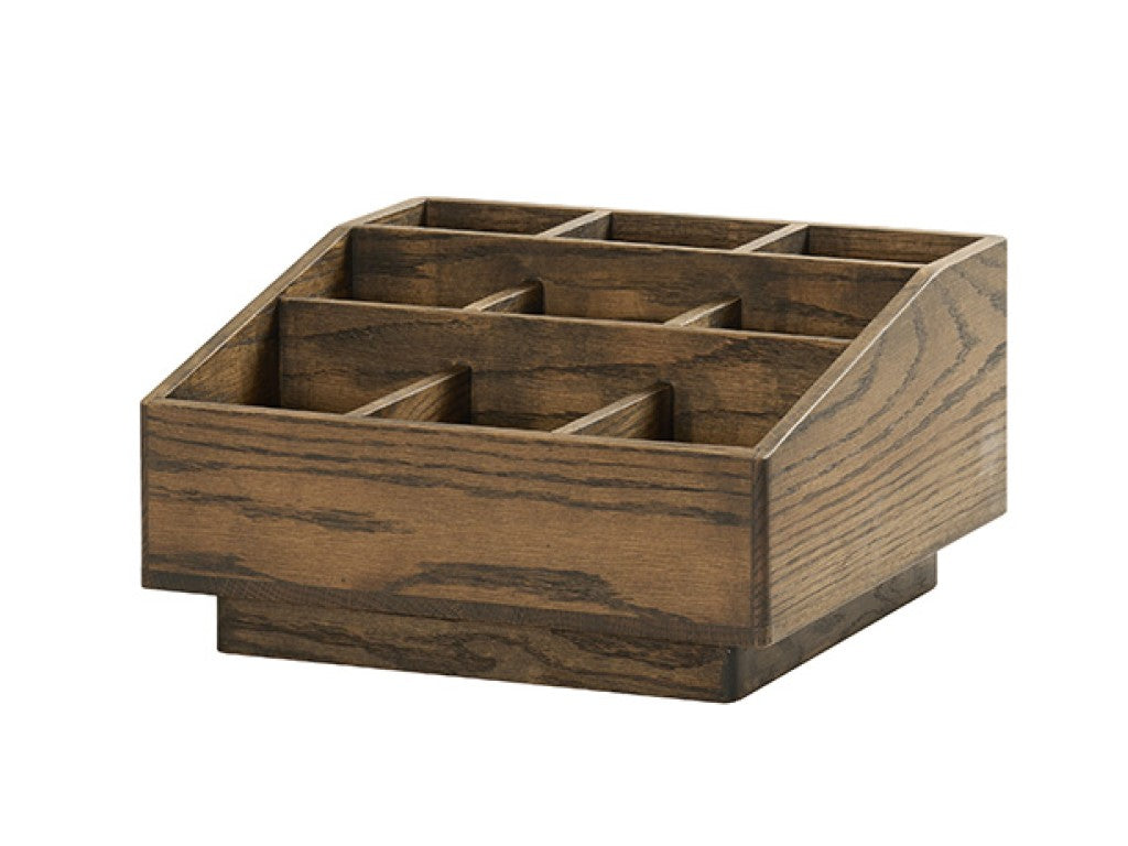 Melrose 9-Section Wood Condiment Organizer