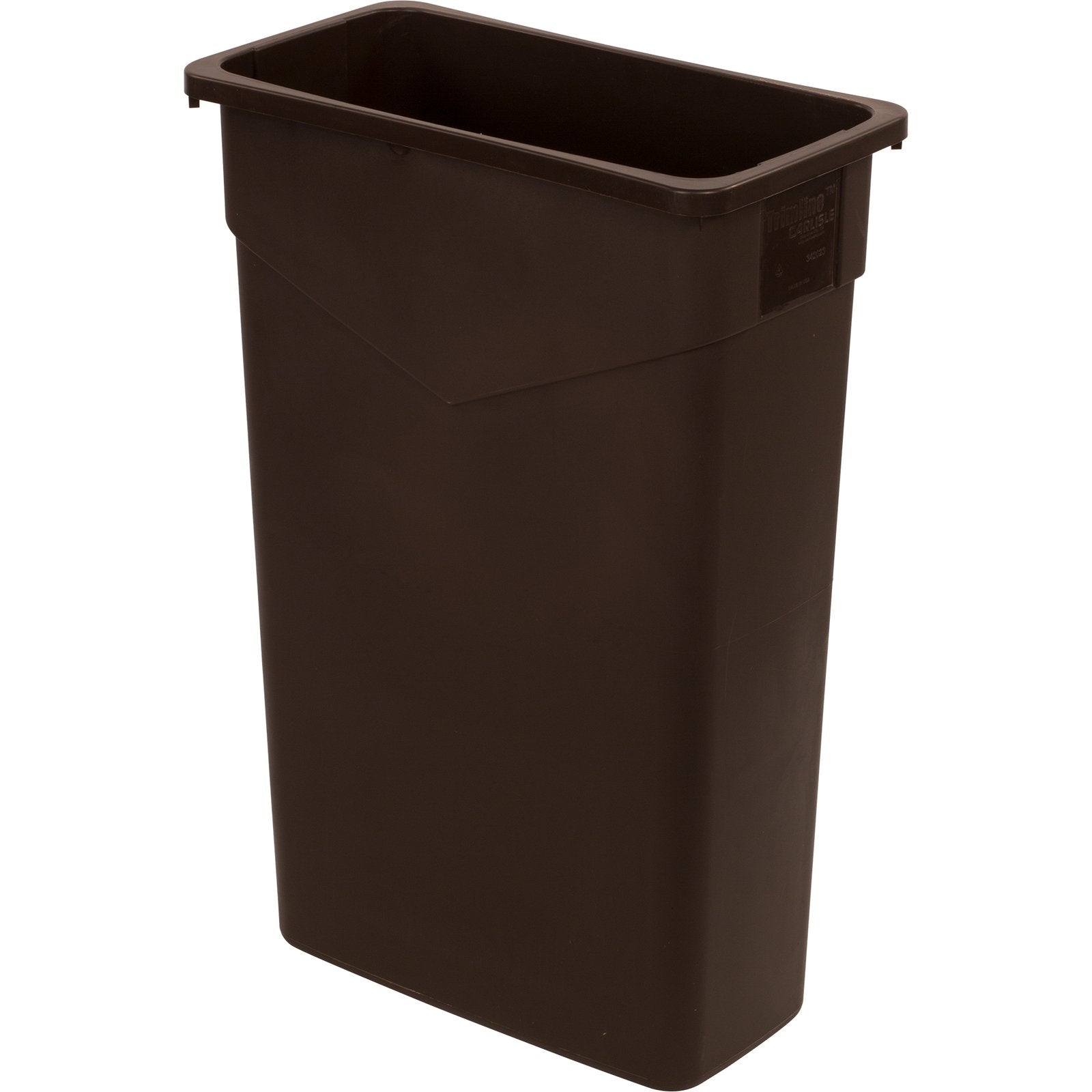 TrimLine 23-Gallon Dark Brown Rectangular Waste Container
