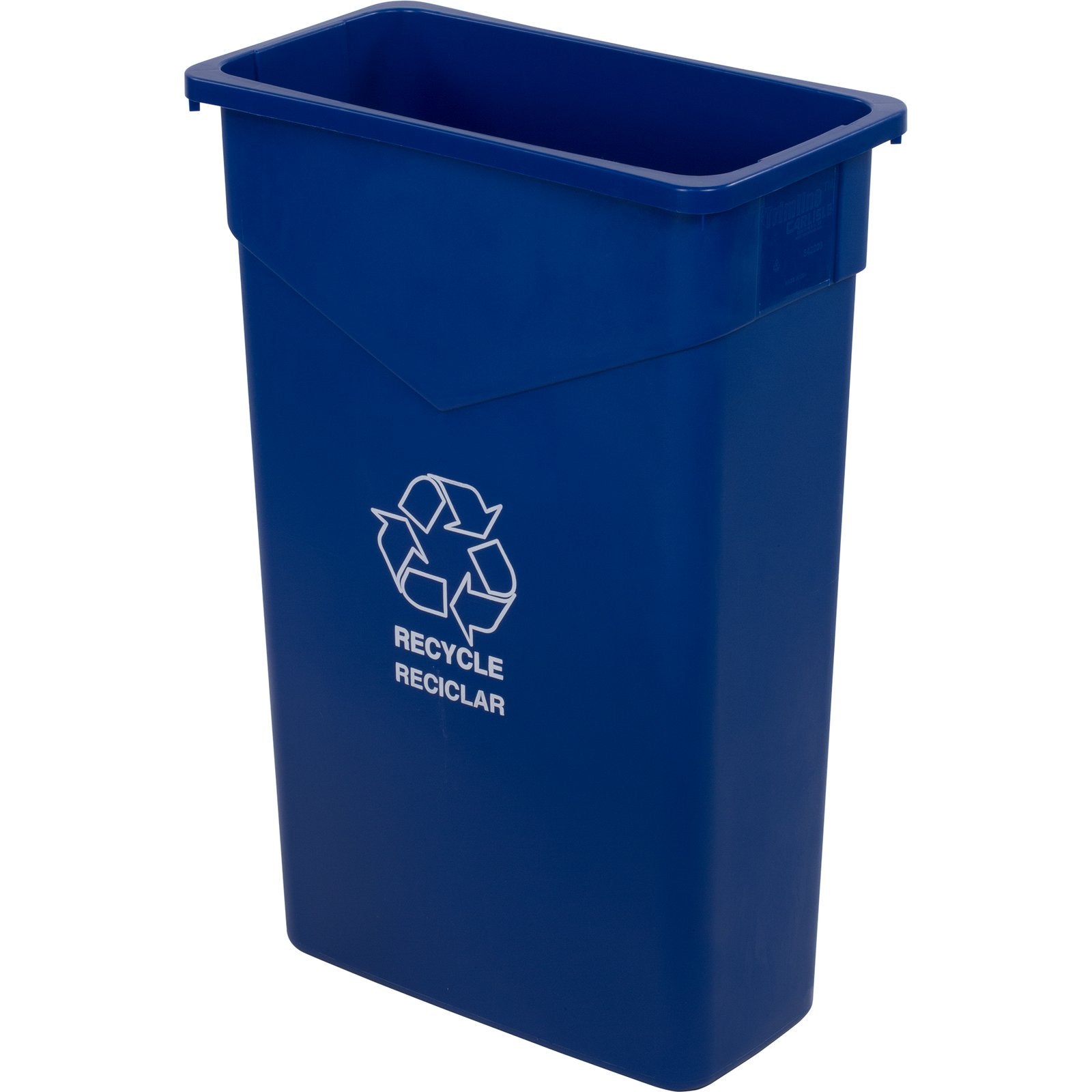 Trimline™ Recycle/Waste Container, 23 gallon, rectangular, Blue