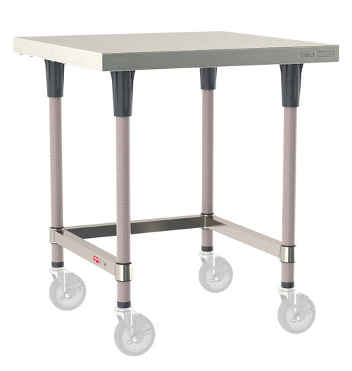 TableWorx Worktable, 30"W x 30"D, adjustable height, epoxy coated legs