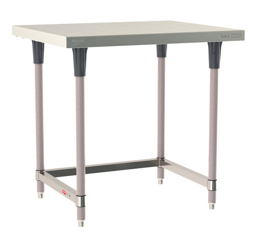 TableWorx Worktable, 36"W x 30"D, adjustable height, epoxy coated legs