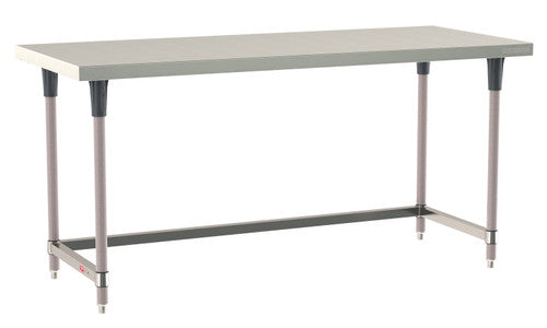 TableWorx Worktable, 72"W x 30"D, adjustable height, epoxy coated legs