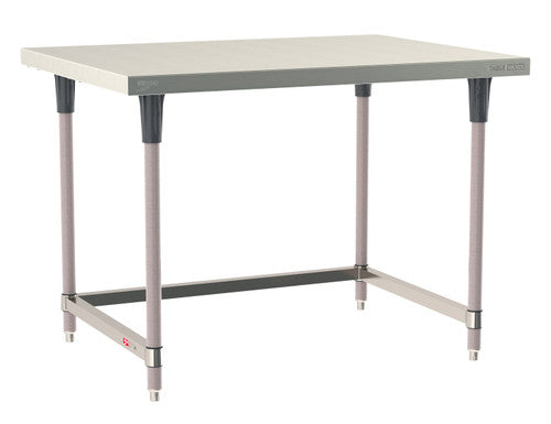 TableWorx Worktable, 48"W x 36"D, adjustable height, epoxy coated legs