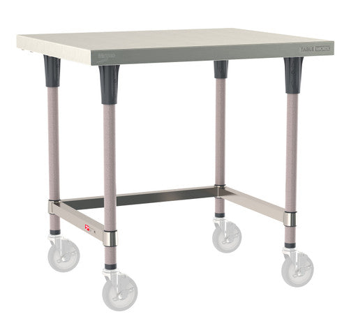 TableWorx Worktable, 36"W x 30"D, adjustable height, epoxy coated legs