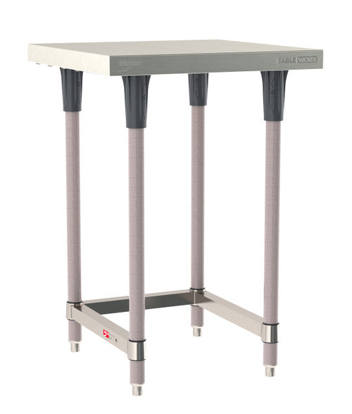 TableWorx Worktable, 24"W x 24"D, adjustable height, epoxy coated legs