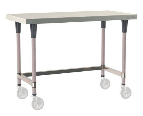TableWorx Worktable, 48"W x 24"D, adjustable height, epoxy coated legs