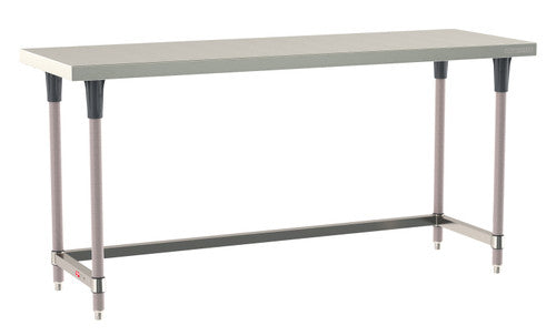 TableWorx Worktable, 72"W x 24"D, adjustable height, epoxy coated legs
