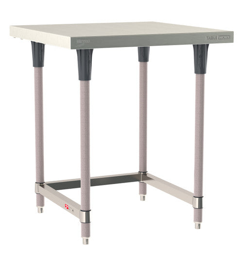 TableWorx Worktable, 30"W x 30"D, adjustable height, epoxy coated legs