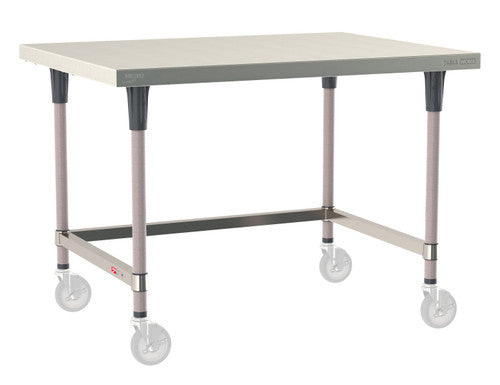 TableWorx Worktable, 48"W x 36"D, adjustable height, epoxy coated legs