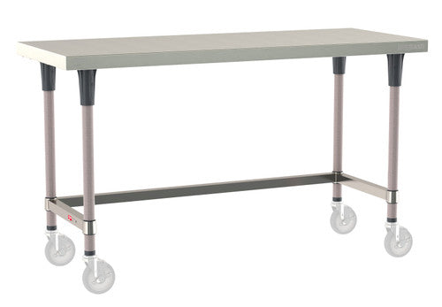 TableWorx Worktable, 60"W x 24"D, adjustable height, epoxy coated legs