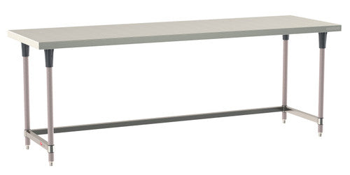 TableWorx Worktable, 96"W x 30"D, adjustable height, epoxy coated legs