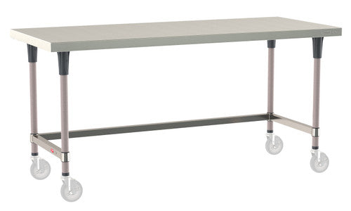 TableWorx Worktable, 72"W x 30"D, adjustable height, epoxy coated legs