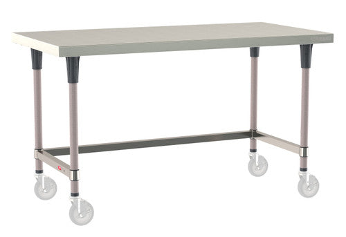 TableWorx Worktable, 60"W x 30"D, adjustable height, epoxy coated legs