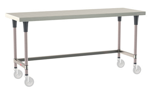 TableWorx Worktable, 72"W x 24"D, adjustable height, epoxy coated legs