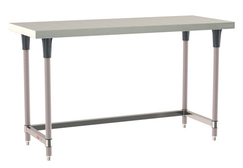 TableWorx Worktable, 60"W x 24"D, adjustable height, epoxy coated legs