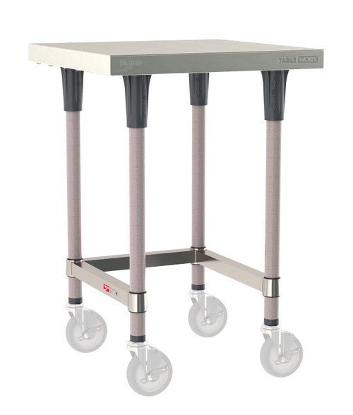 TableWorx Worktable, 24"W x 24"D, adjustable height, epoxy coated legs